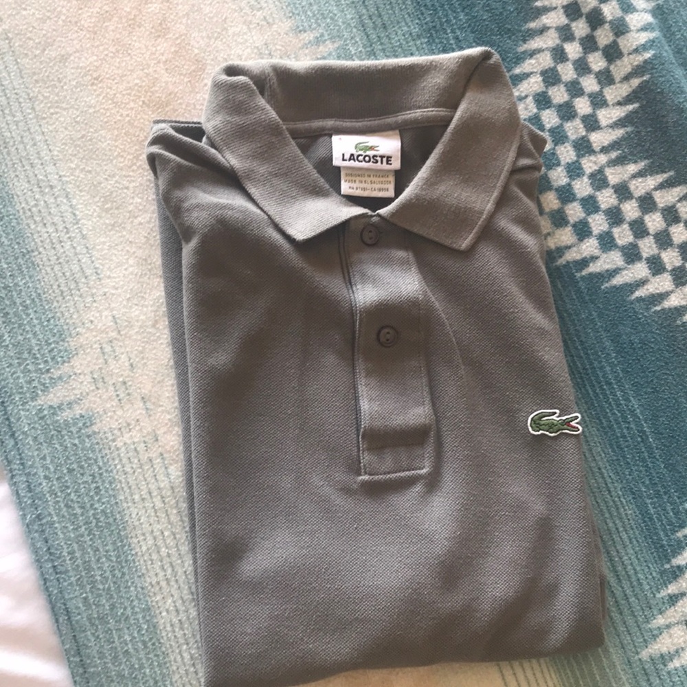 Lacoste Men’s Polo - Size 4 (US Medium) - Gray